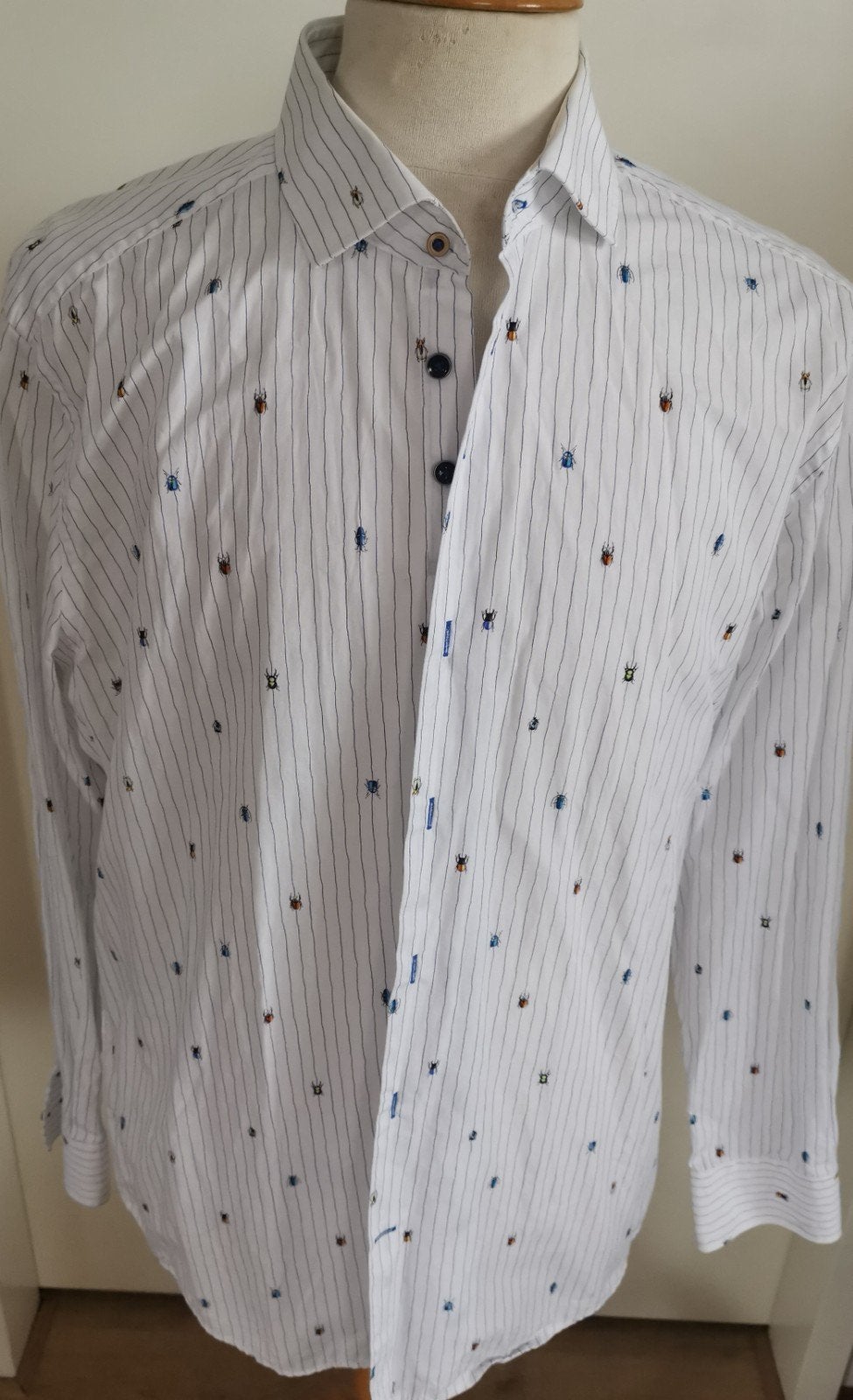 R2 Amsterdam shirt maat 44/17 1/2, Verzenden, Wit, Zo goed als nieuw, R2 Amsterdam