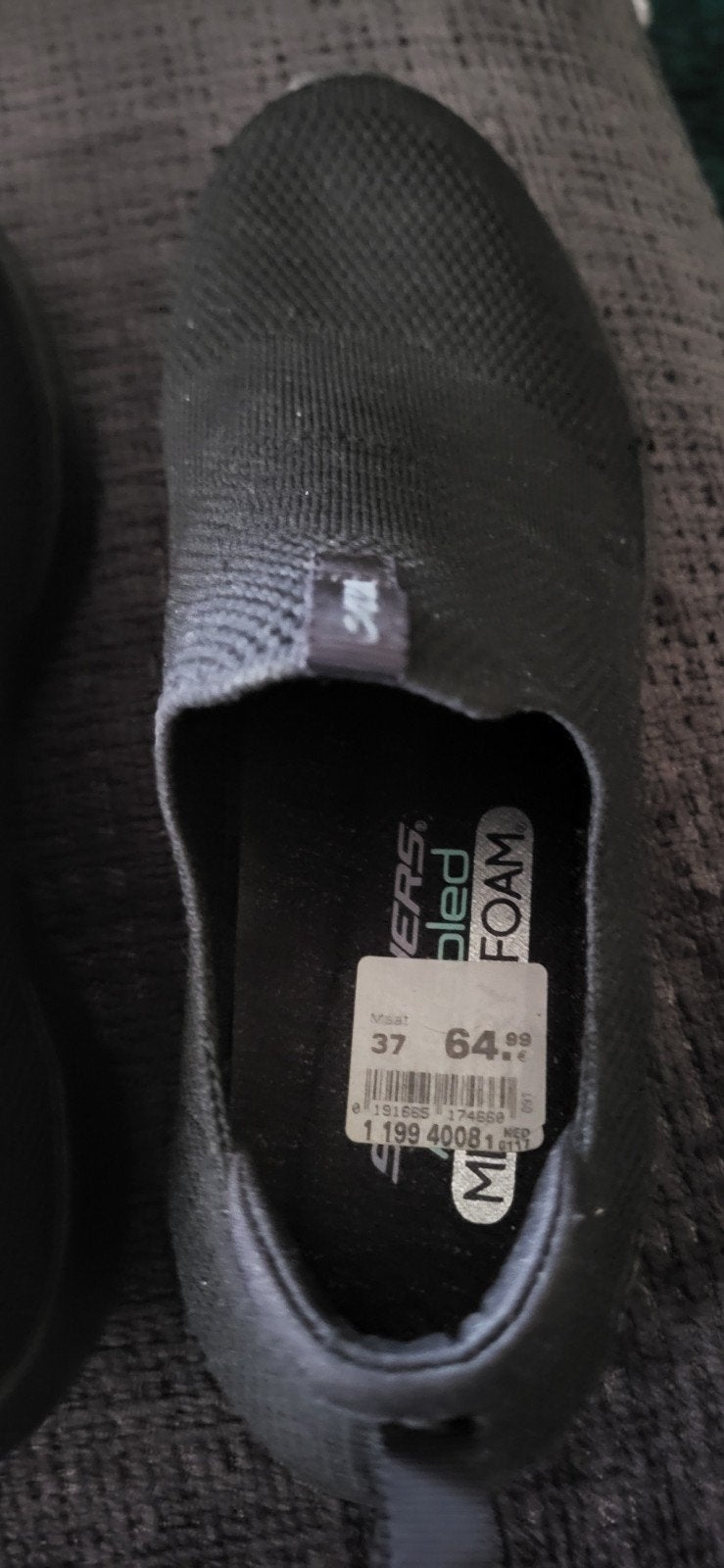 Skechers Air-Cooled Memory Foam sneakers maat 37, Skechers, Zwart, Ophalen of Verzenden, Sneakers of Gympen