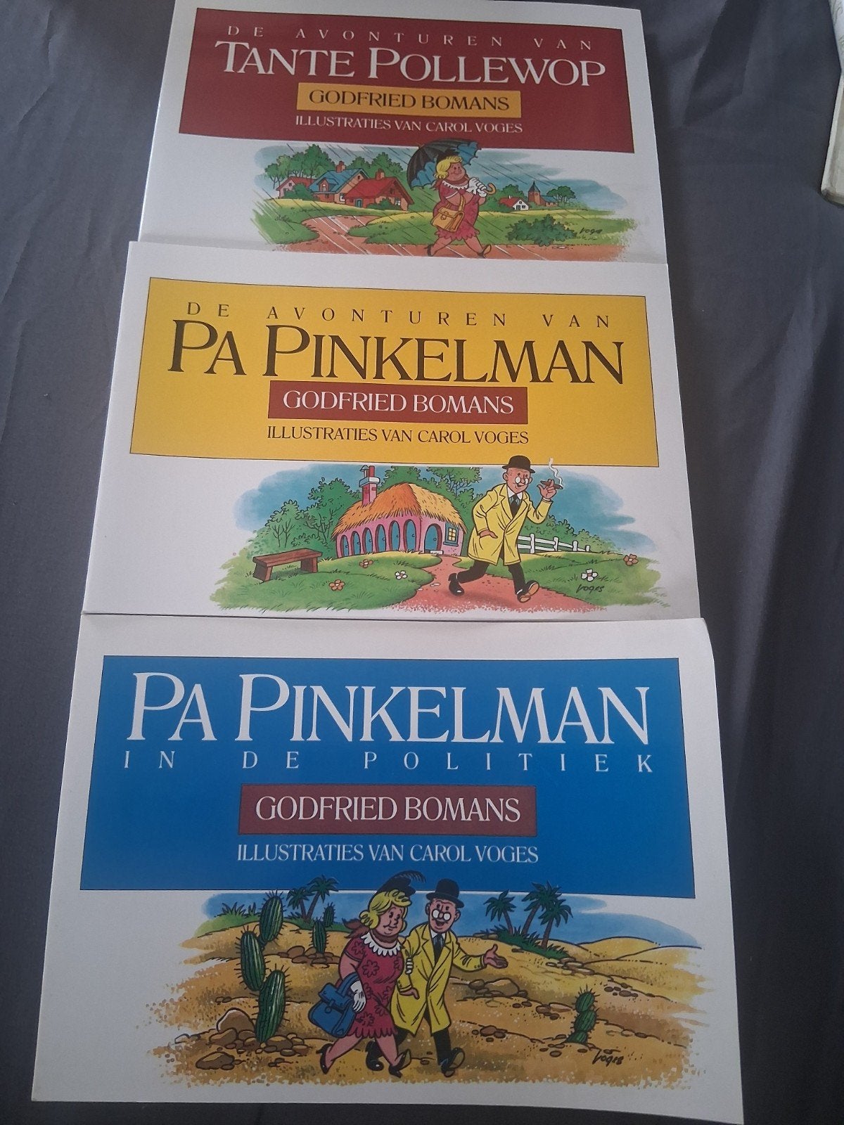 Godfried Bomans - Tante Pollewop & Pa Pinkelman (3 boeken), Ophalen of Verzenden, Gelezen, Godfried Bomans, Fictie algemeen