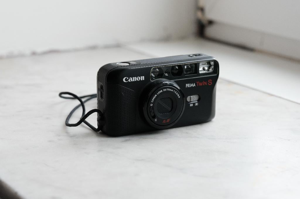 canon prima twin s  – 35mm compactcamera – dual lens, Verzenden, Gebruikt, Compact, Canon