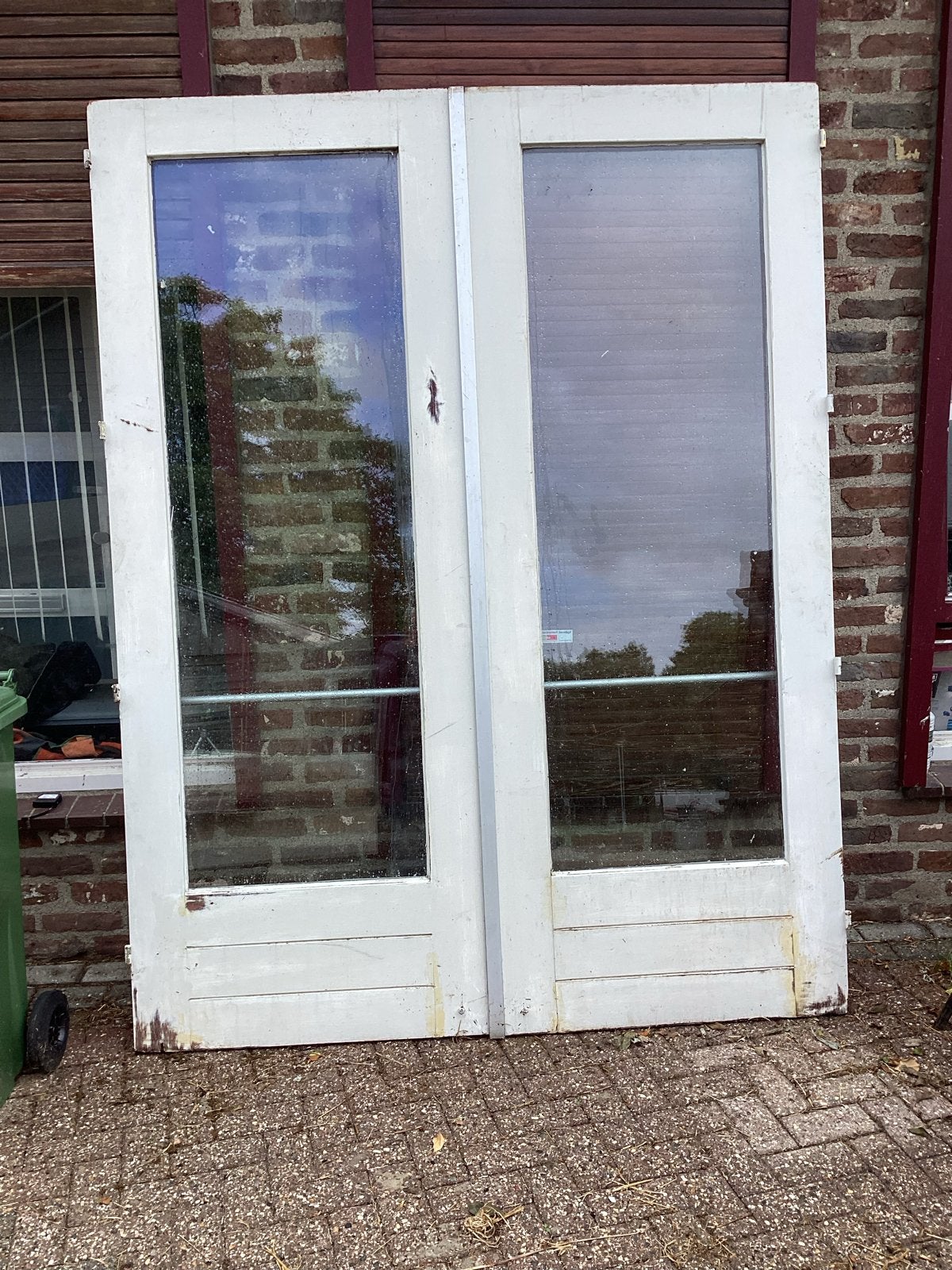 Zeer nette tuindeuren, Deurkozijn, Nieuw, Hout, Ophalen