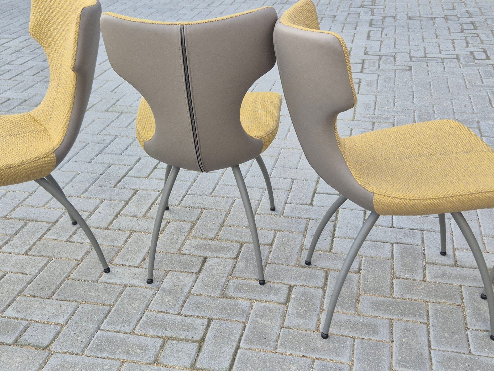4 prachtige Leolux Callas, design stoelen uitgevoerd in luxe, Huis en Inrichting, Stoelen, Ophalen, Artifort minotti metaform riant stoutenbeek  stijl