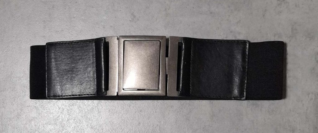 Elastische CEINTUUR / taille riem met metalen gesp, Kleding | Dames, Riemen en Ceinturen, 80 tot 90 cm, 5 cm of meer, Zwart, Tailleriem