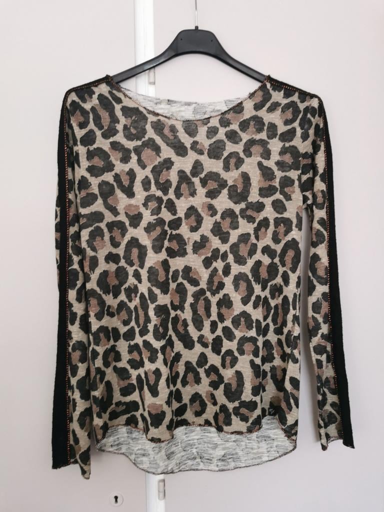 Key Largo Panter shirt maat S lange mouwen, Kleding | Dames, Maat 38/40 (M), Zwart, Ophalen of Verzenden, Zo goed als nieuw