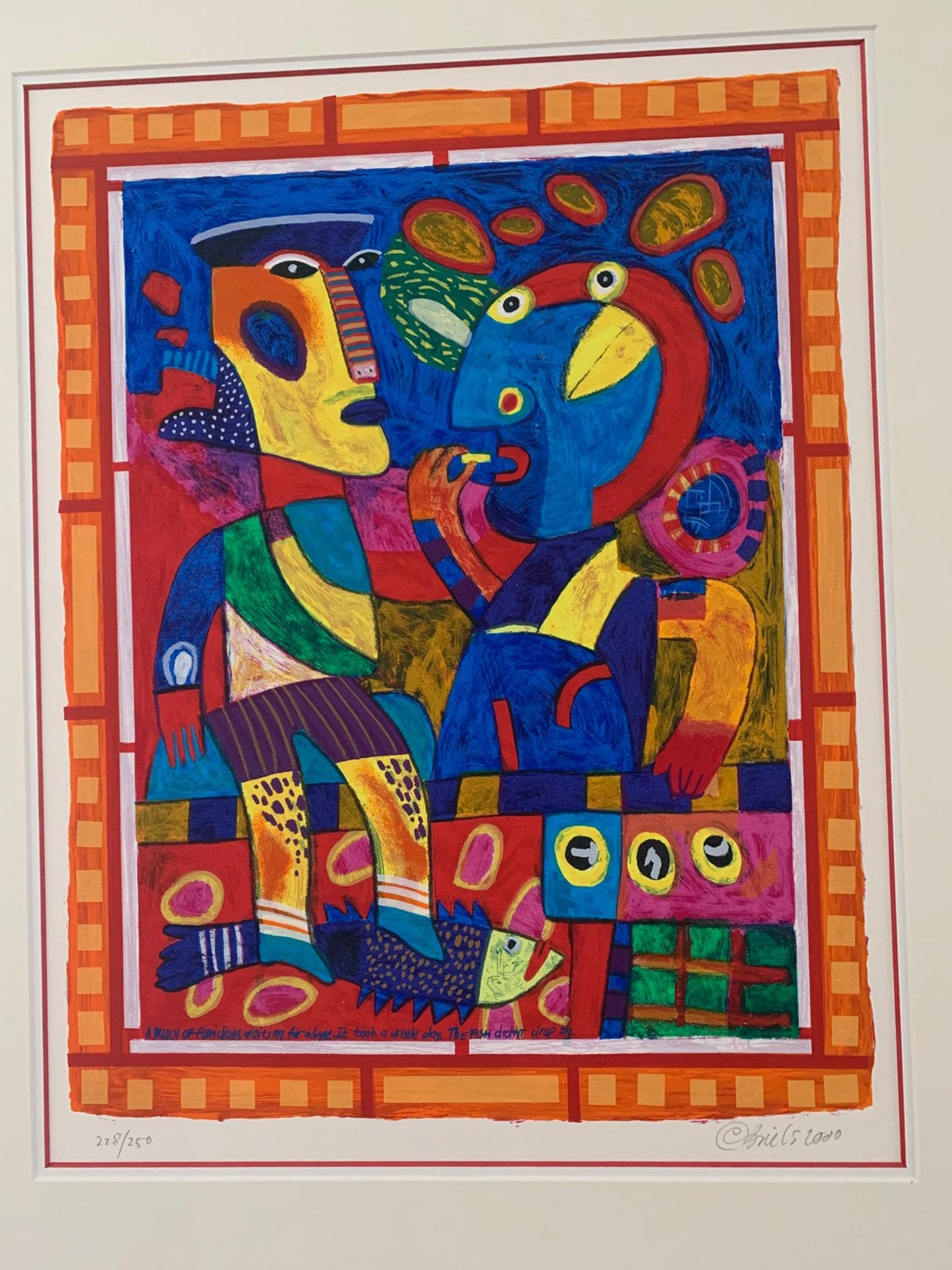 Clemens Briels originele, gesigneerde zeefdruk in lijst, Antiek en Kunst, Personages en Fantasiefiguren, Zeefdruk, Gelimiteerde oplage