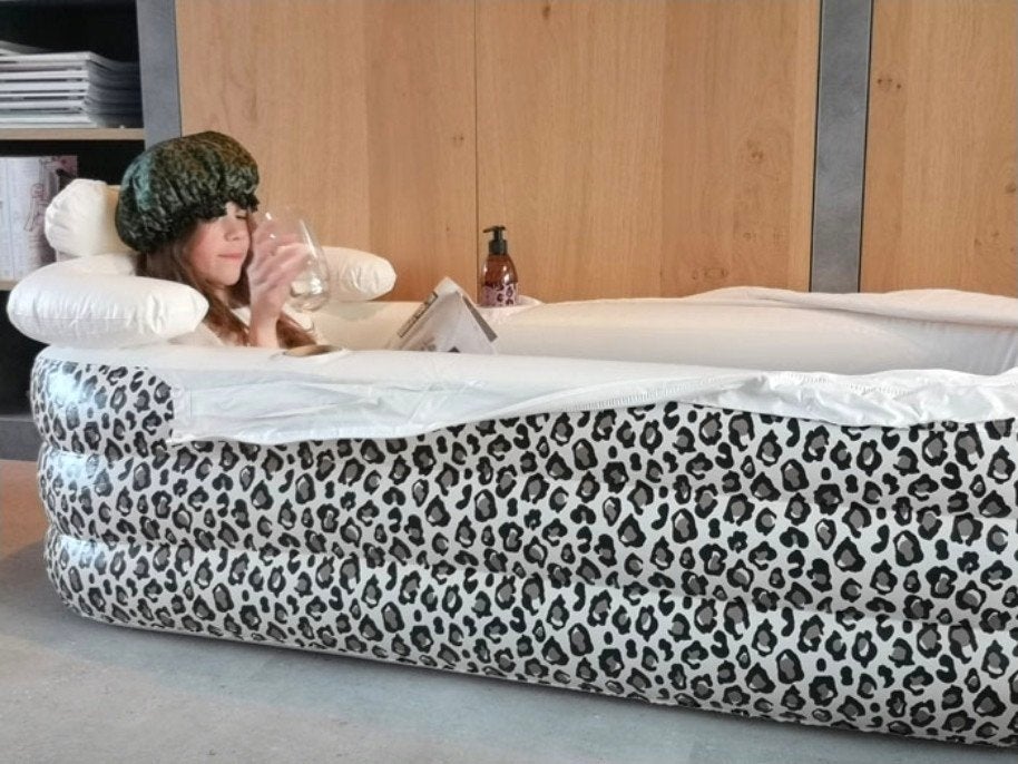 Opblaasbaar bad met luipaardprint, Ophalen, Overige typen, 50 tot 100 cm, Zo goed als nieuw