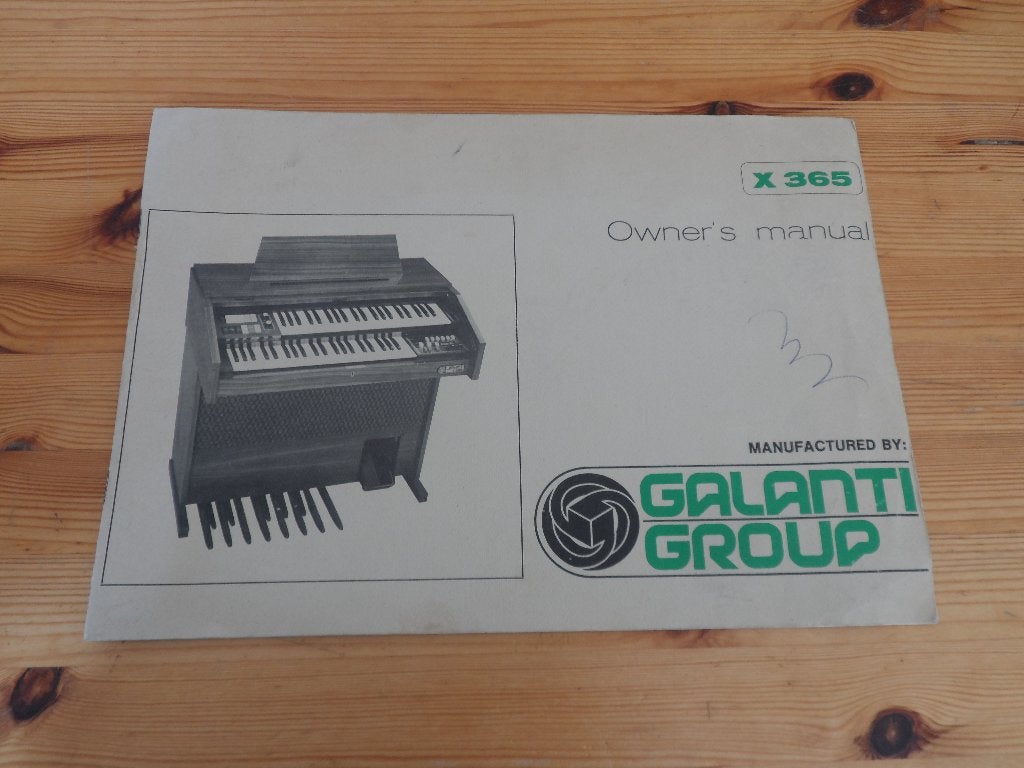 Handleiding - orgel leslie x 365 galanti group, Ophalen of Verzenden, Gelezen, Instrument