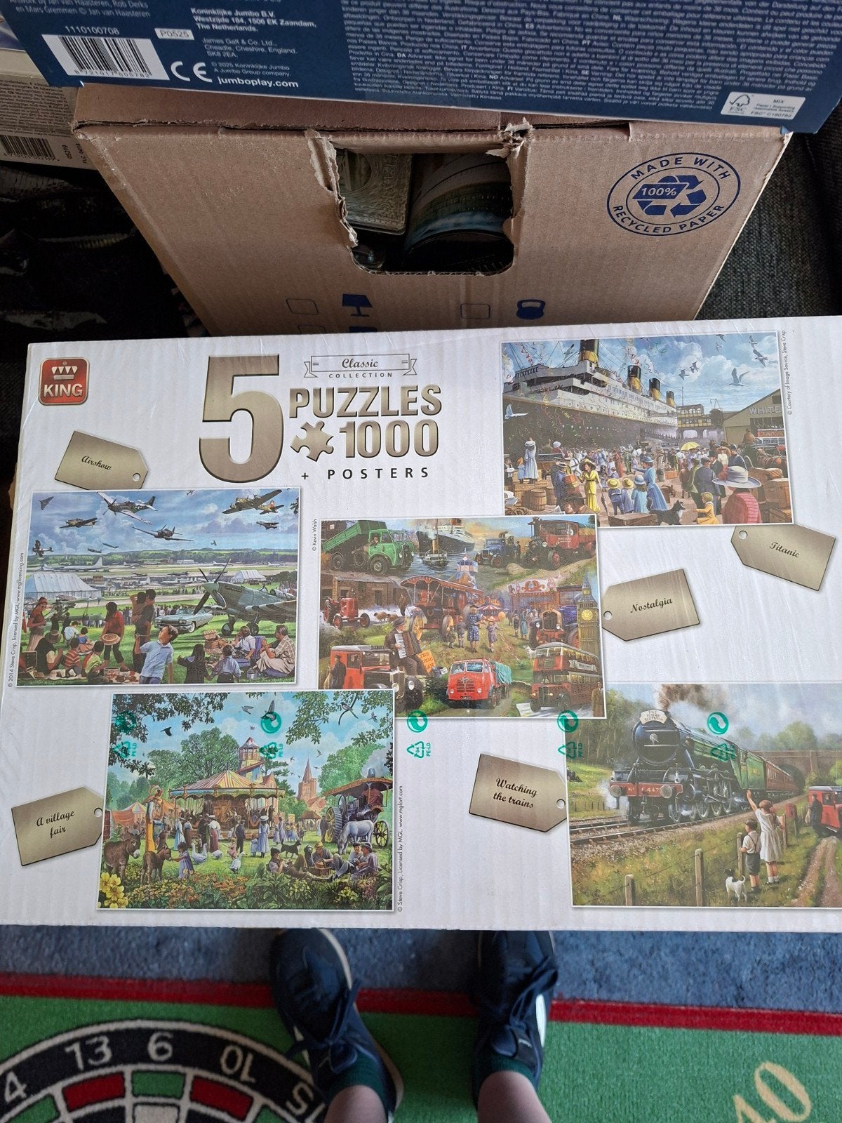 King Classic Collection: 5 Puzzels van 1000 stukjes, Ophalen, 500 t/m 1500 stukjes, Nieuw, Legpuzzel