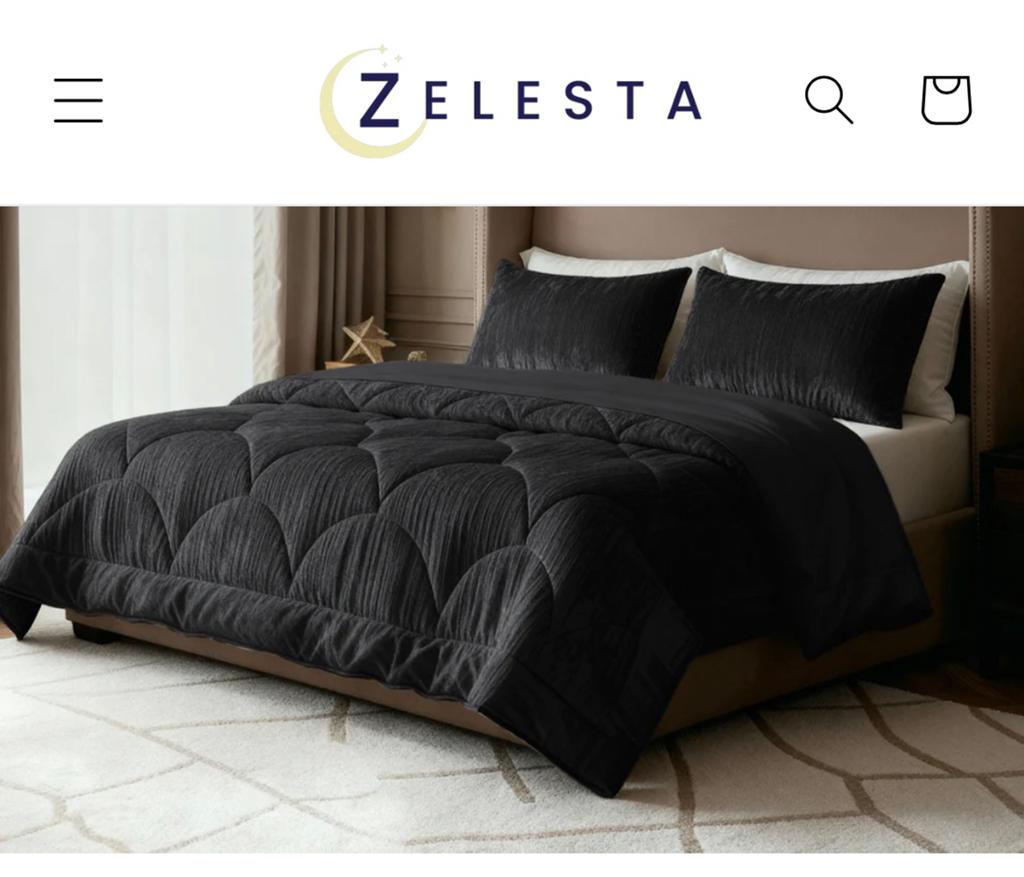 Zelesta dekbedden velvet, Zwart, Ophalen of Verzenden, Deken of Dekbed, Nieuw