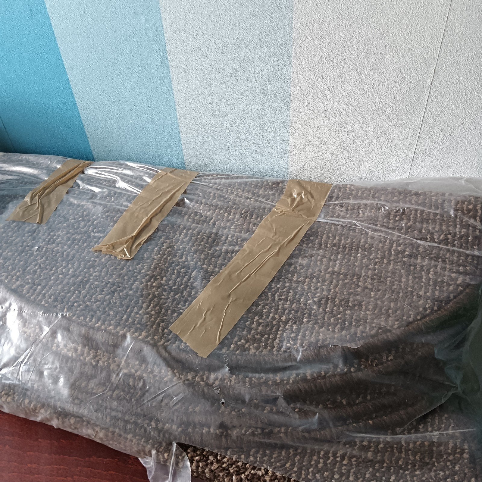 Nieuw trap trede matjes, bruin, opgerold, Ophalen, Bruin, 150 tot 200 cm, Modern