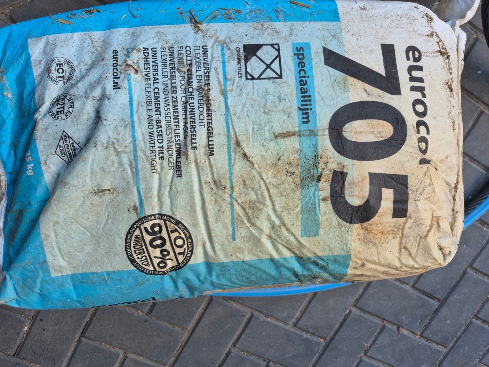 Eurocol 705 Speciaallijm - Flexibele Tegellijm, Doe-het-zelf en Verbouw, Ophalen, Overige materialen, Overige typen, Nieuw