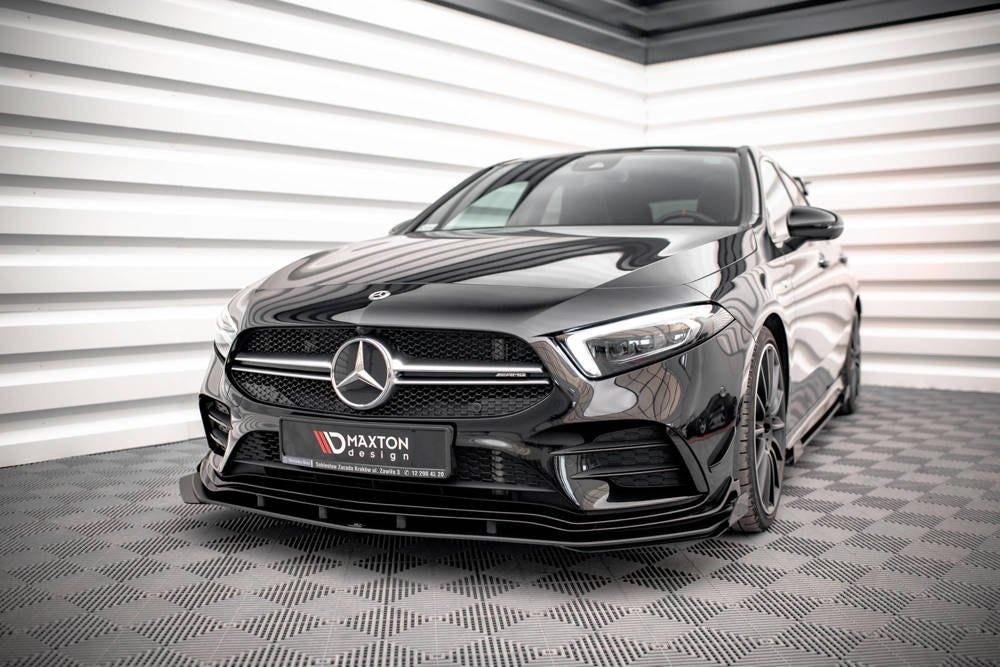 Race Voorlip sideskirt diffuser - A35 AMG + AMG Line W177, Auto diversen, Tuning en Styling, Ophalen of Verzenden