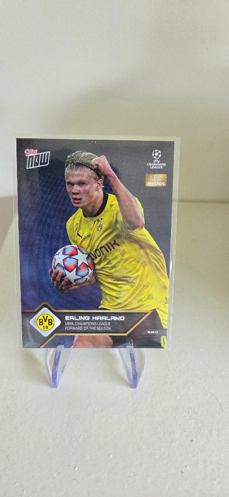 2021 Topps Now Erling Haaland Dortmund, Verzamelen, Verzenden, Nieuw, Buitenlandse clubs, Spelerskaart