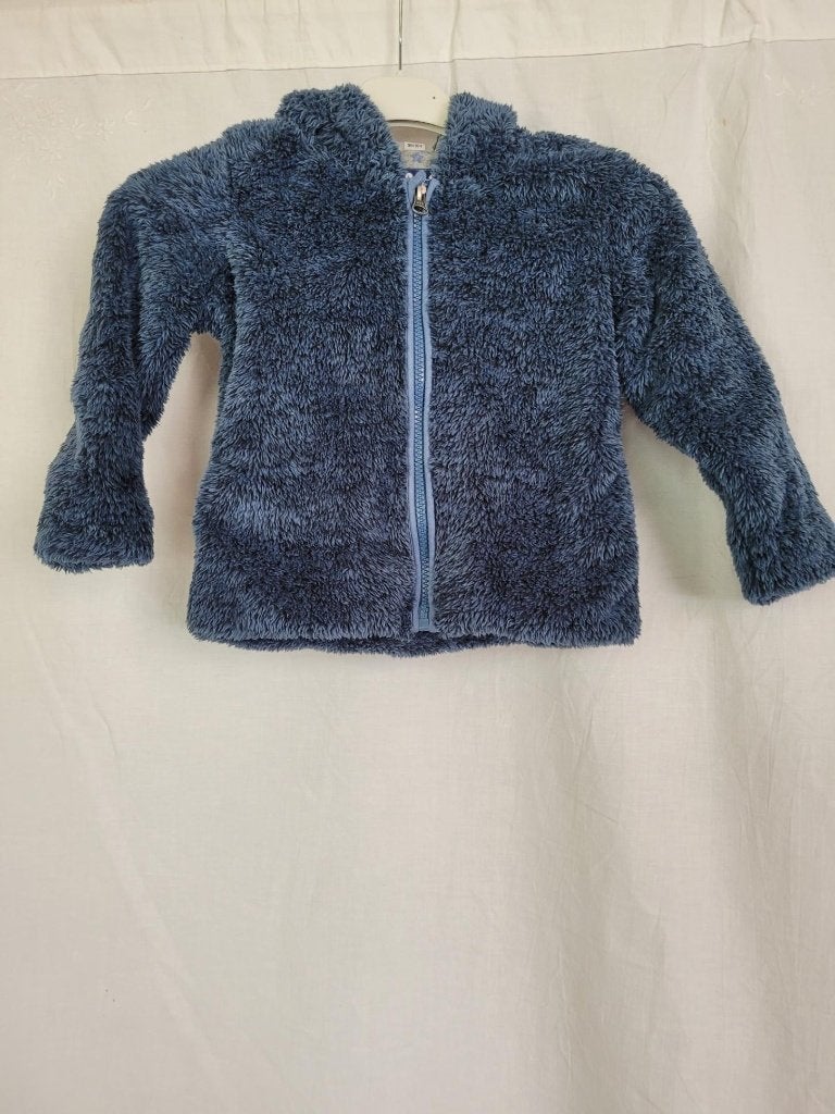 Heerlijk blauw pluisvest/jasje, warm gevoerd mt 98/104, ., Ophalen of Verzenden, Zo goed als nieuw, .