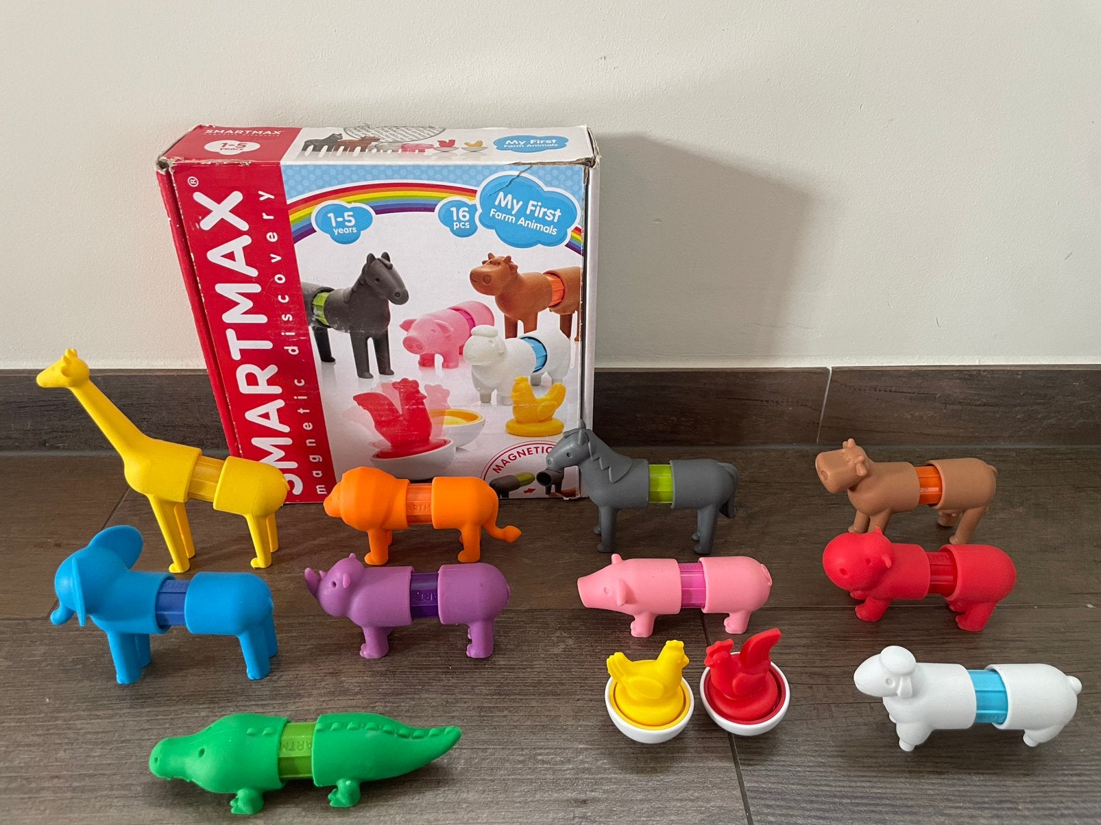SmartMax My First Farm+Safari Animals Magnetisch Speelgoed, Ophalen of Verzenden, Zo goed als nieuw, Bouwen