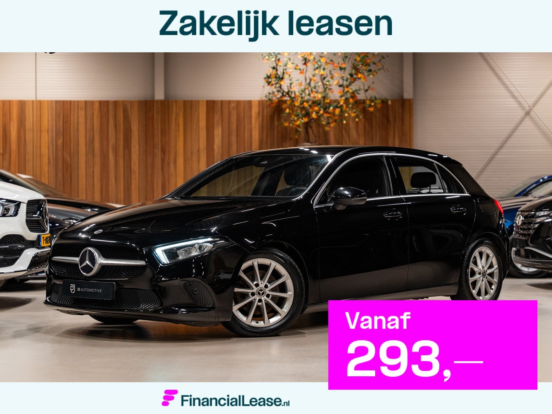 Mercedes-Benz A-klasse 200 Business Solution, Volledig Led,, Dealer onderhouden, Gebruikt, Zwart, 4 cilinders