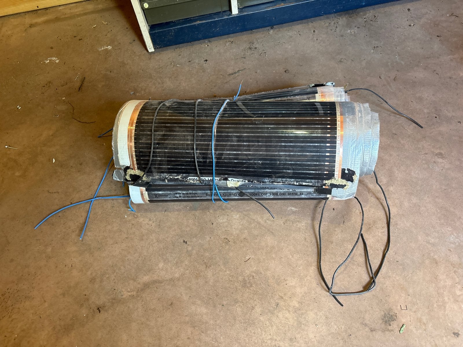 Vloerverwarming folie (infrarood) & bijbehorende thermostaat, Minder dan 30 cm, Minder dan 60 cm, Zo goed als nieuw, Ophalen
