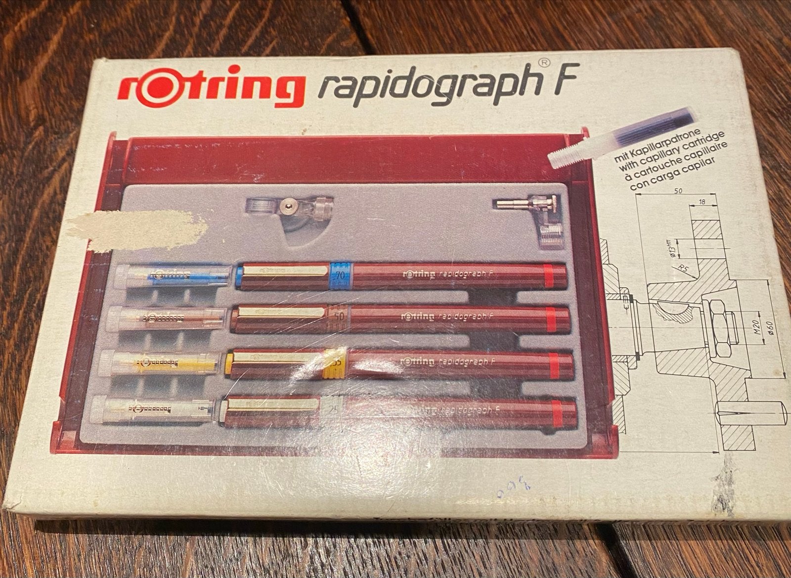 Rotring rapidograph F, Ophalen of Verzenden, Zo goed als nieuw