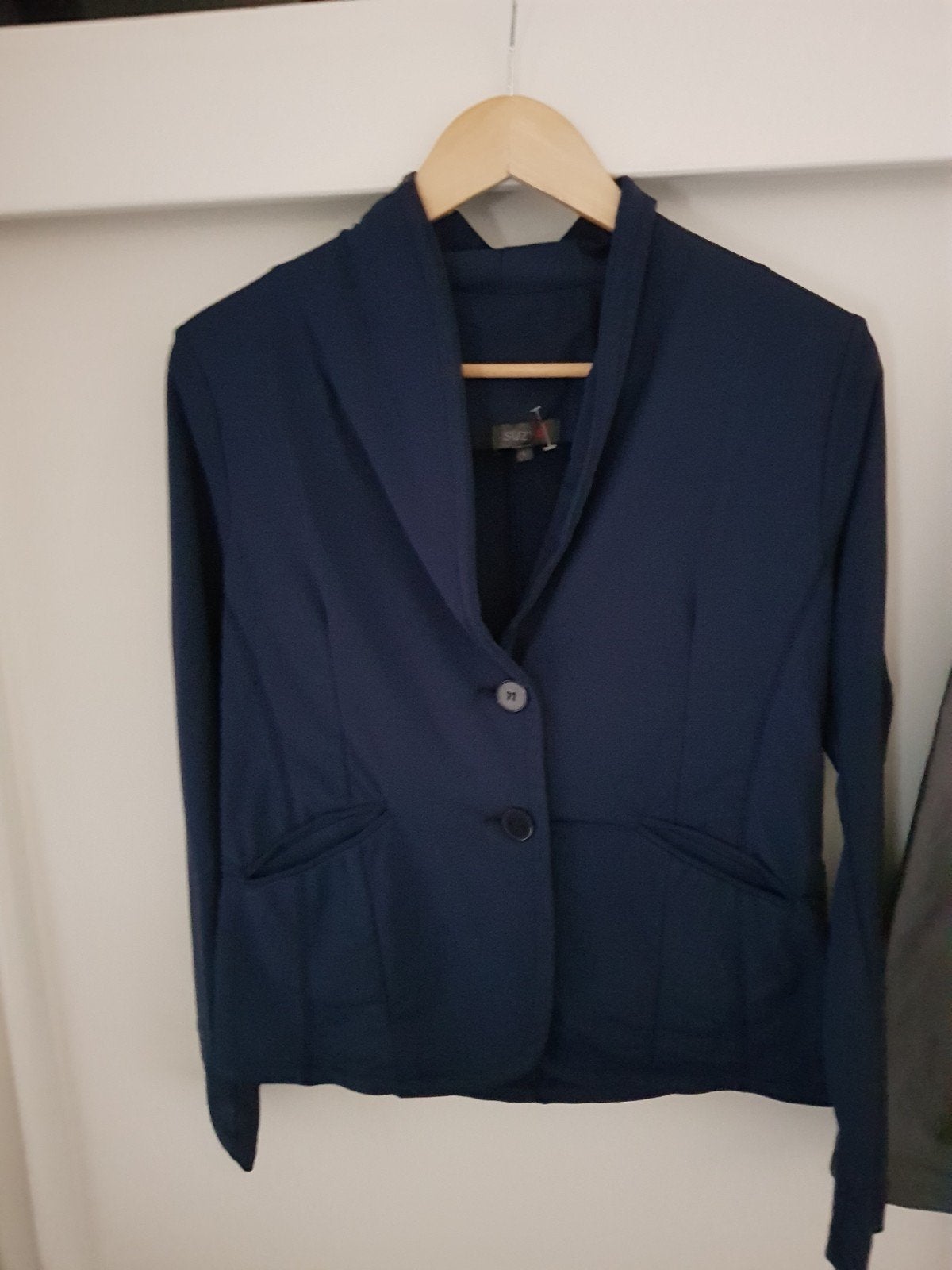 suzy Q stretch  jasje mt l, Kleding | Dames, Jasjes, Kostuums en Pakken, Verzenden, Nieuw, Maat 38/40 (M), Blauw