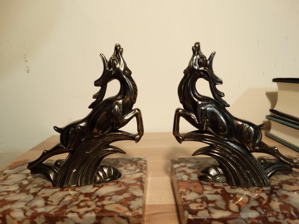 Bronzen beelden, Antiek en Kunst, Kunst | Beelden en Houtsnijwerken, Beeld, Brons, Overige onderwerpen, 20 - 50 cm, Afrika, Art deco