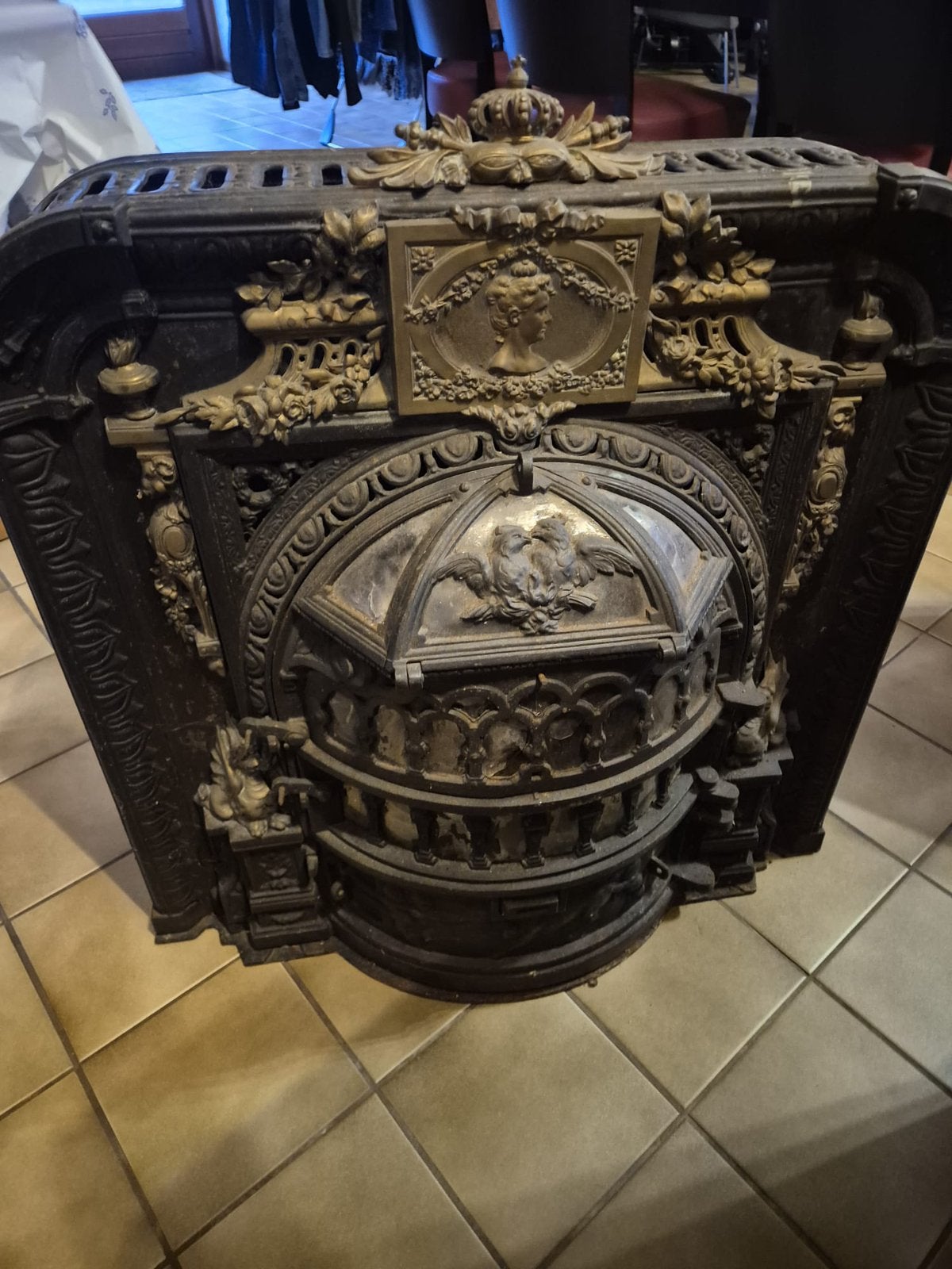 Oude kolenkachel, Ophalen, Gebruikt, Houtkachel, Vrijstaand