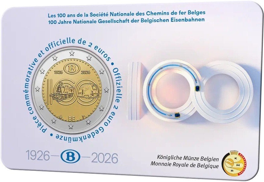 2 Euro BELGIE 2026 Nationale Maatschappij Belgische Spoorweg, Postzegels en Munten, Munten | Europa | Euromunten, Verzenden, België