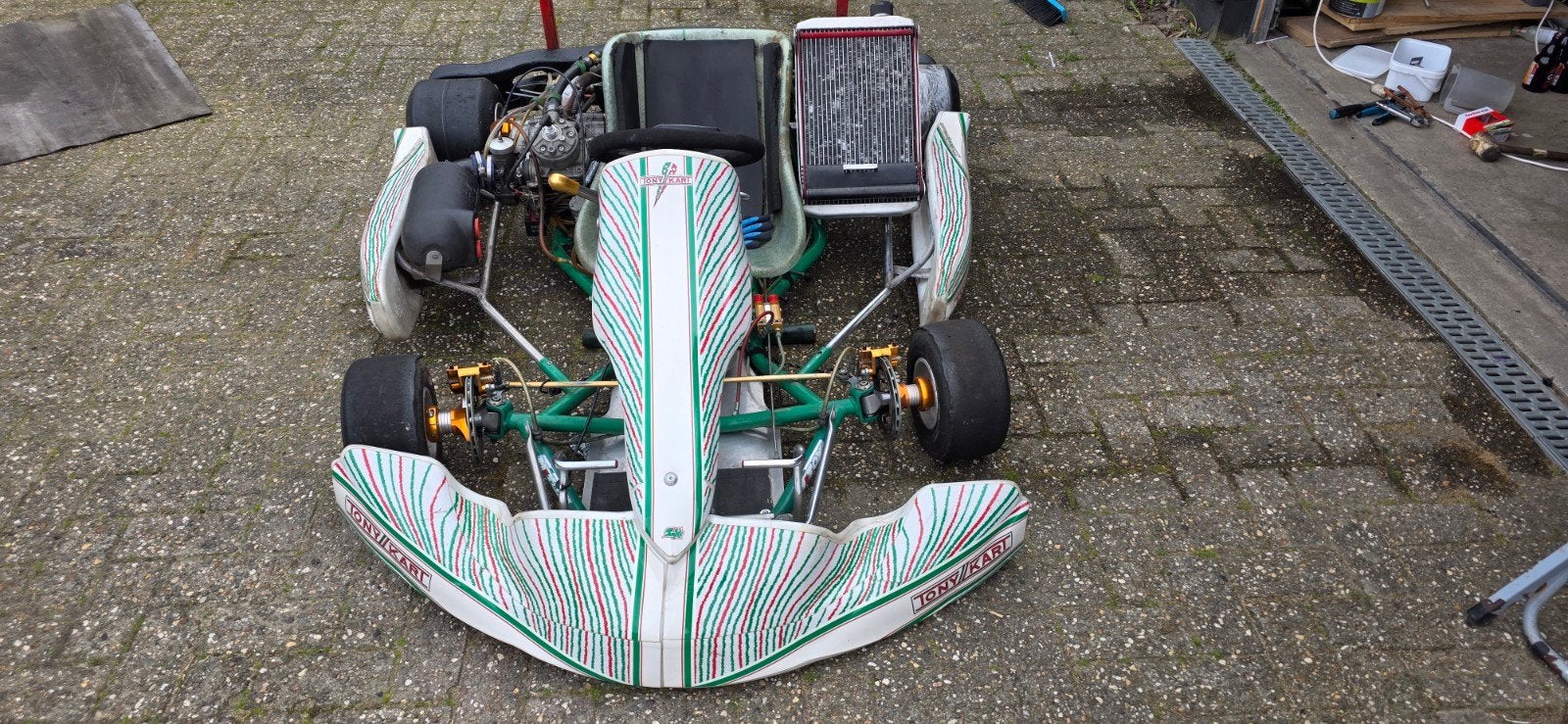 tonykart 125cc schakelkart, Sport en Fitness, Karting, Ophalen, Gebruikt, Kart