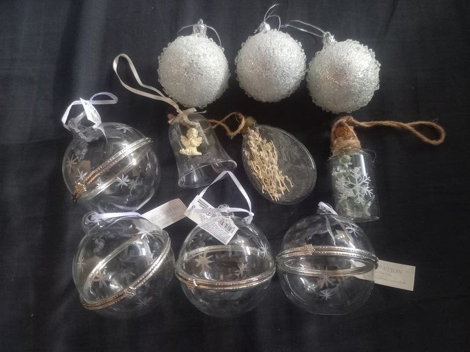 Glazen kerstballen en ornamenten 10 stuks, Ophalen of Verzenden