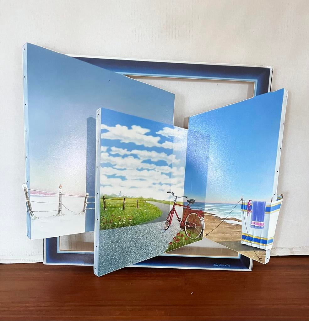 Eric Kerkvliet olieverf schilderij op paneel, Ophalen of Verzenden