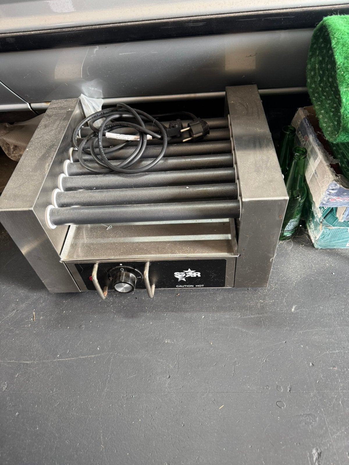 Worst/hot dog machine draait en verwarmd met thermo, Ophalen, Zo goed als nieuw