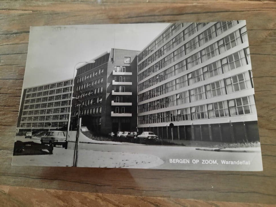 Fotokaart Serviceflat Warande in Bergen op Zoom, Ophalen of Verzenden, 1960 tot 1980, Noord-Brabant