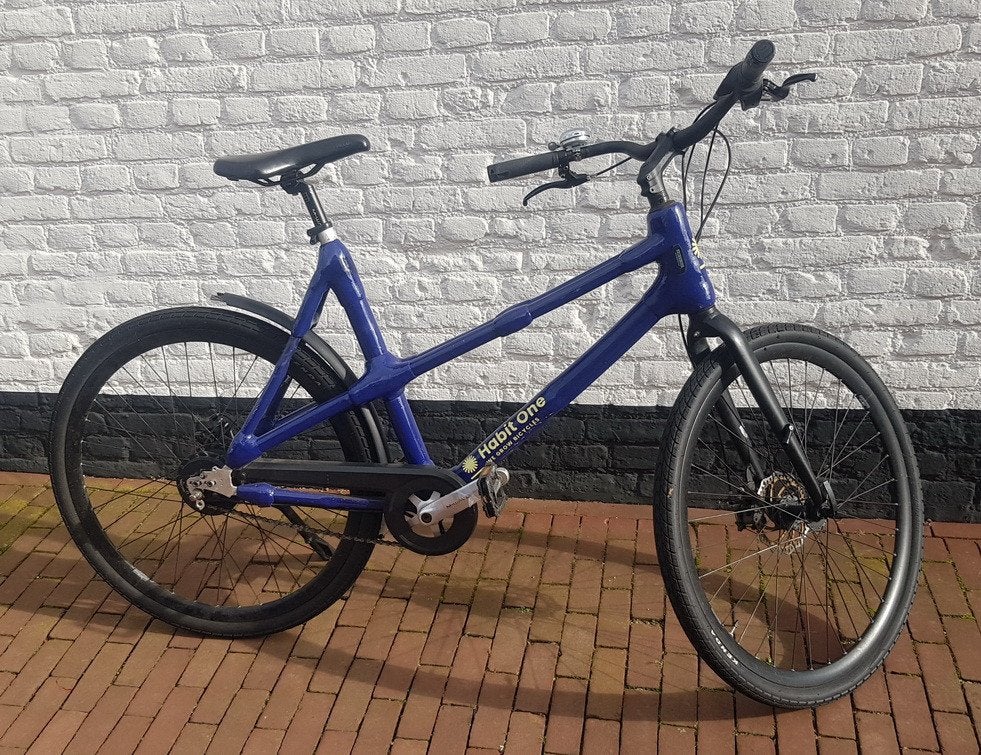 Unieke bamboe prototype fiets – Habit One      Opknapper, 56 cm of meer, Ophalen, Gebruikt, Overige merken