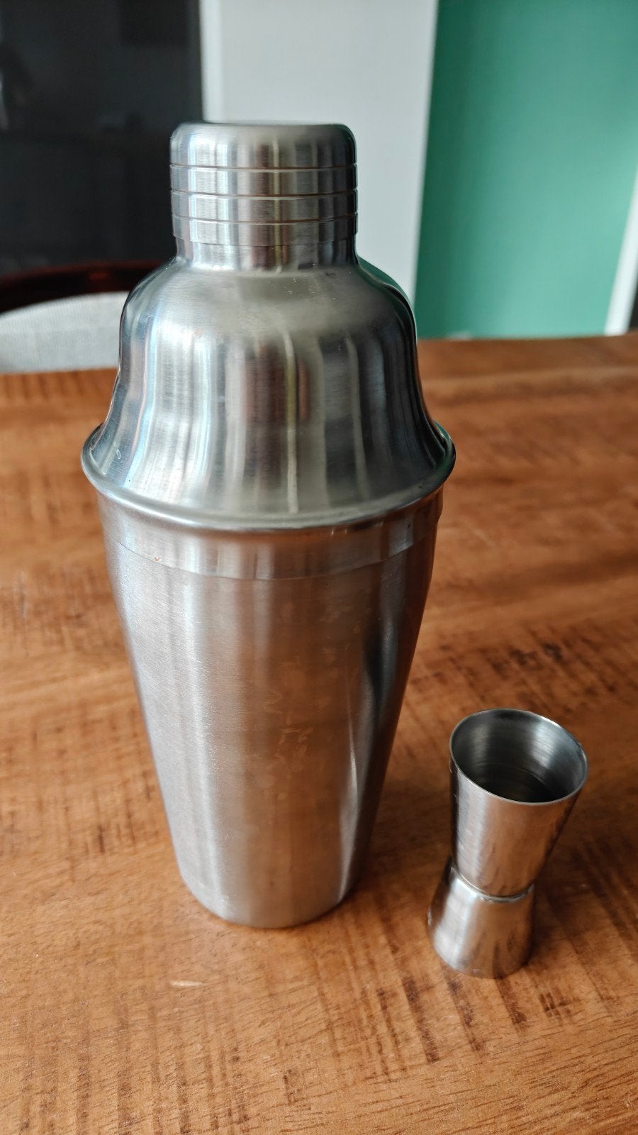 Cocktailshaker set RVS met maatbeker 2cl/3cl, Overige typen, Ophalen of Verzenden, Metaal, Overige merken