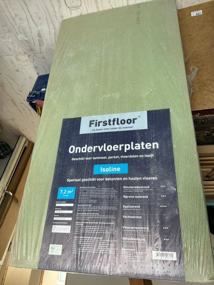 Firstfloor Isoline Ondervloerplaten 7mm, Doe-het-zelf en Verbouw, Ophalen, Overige materialen, 30 cm of meer, Overige typen
