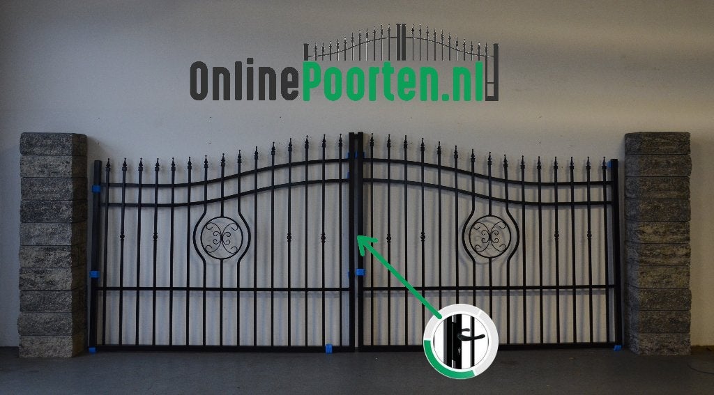 Inrijpoort: Malaga in 2 afmetingen: 4 en 5 meter doorgang., Met poort, Nieuw, Ophalen of Verzenden, Sierhekwerk
