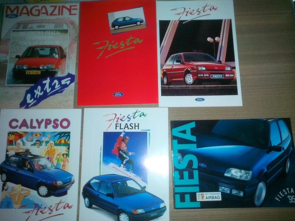 18x Ford Fiesta MK3 1989-1996 brochures folders aktiemodelle, Ophalen of Verzenden, Zo goed als nieuw, Ford