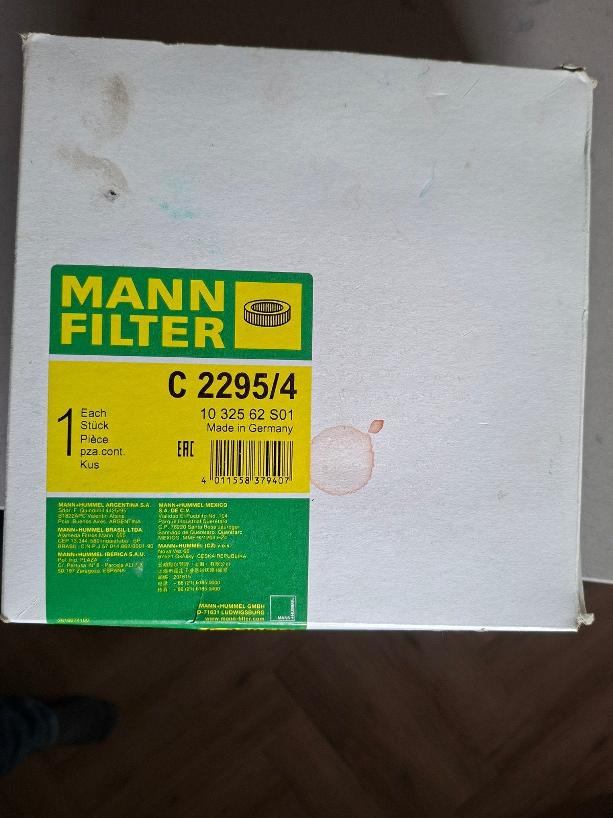 MANN FILTER C 2295/4 Luchtfilter  VW Skoda - Nieuw in doos, Ophalen of Verzenden, Nieuw, Overige automerken
