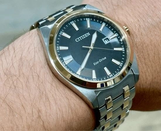 Citizen BM7109-89E eco-drive (solar) saffier steel 41mm, Staal, Staal, Ophalen of Verzenden, Zo goed als nieuw