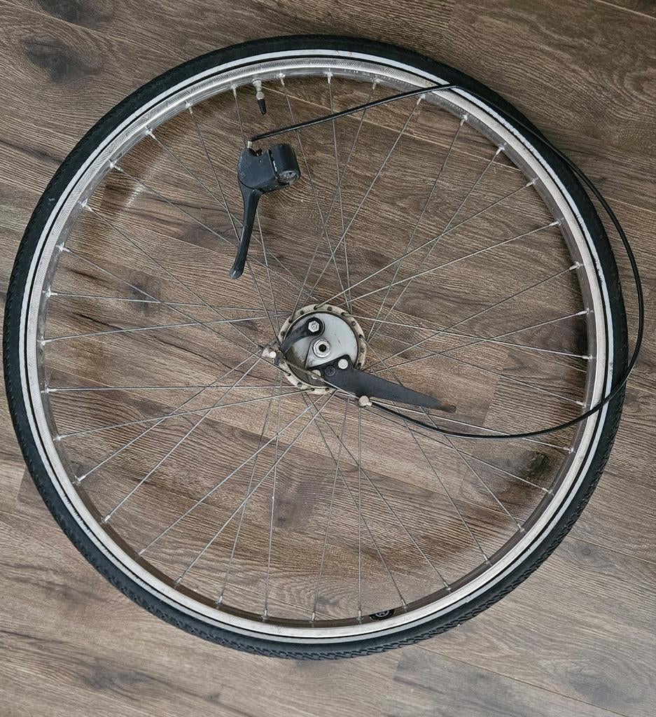 Voorwiel Sturmey Archer 28 inch trommelrem met hendel, Fietsen en Brommers, Ophalen of Verzenden, Wiel