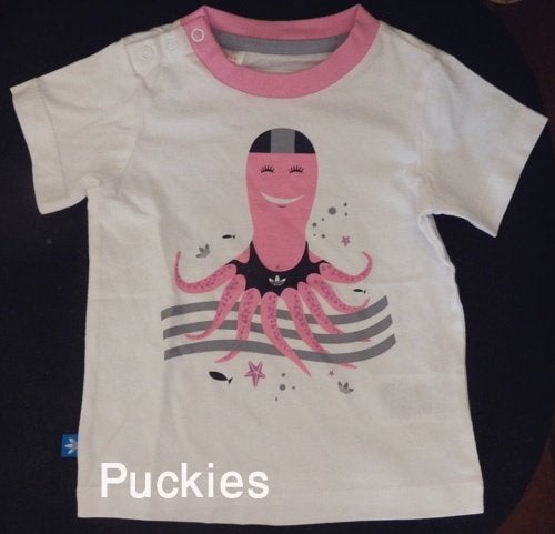 Adidas t-shirt wit/roze maat 80 *NIEUW* (10423), Kinderen en Baby's, Babykleding | Maat 80, Adidas, Meisje, Nieuw, Ophalen of Verzenden