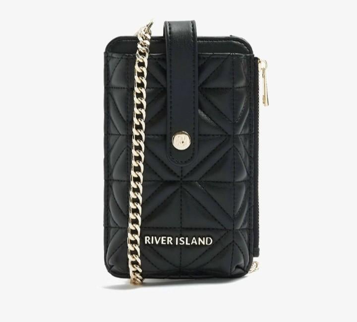 Telefoontasje River Island, Ophalen of Verzenden, Zo goed als nieuw, Zwart, Schoudertasje