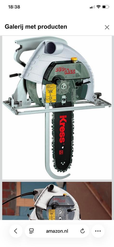 Kress 1400 HKS zwaardzaag, Cirkelzaag, 70 mm of meer, Ophalen of Verzenden, Zo goed als nieuw