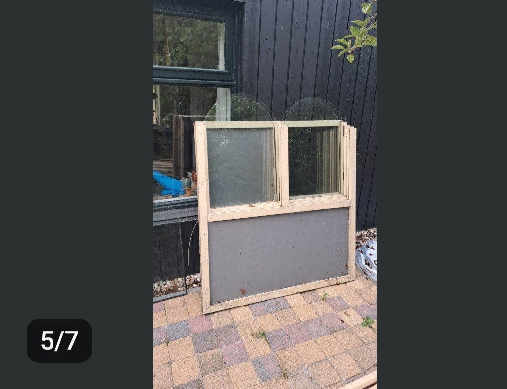 6 aluminium terras schermen met Trespa plaat (1 raam mist), Ophalen
