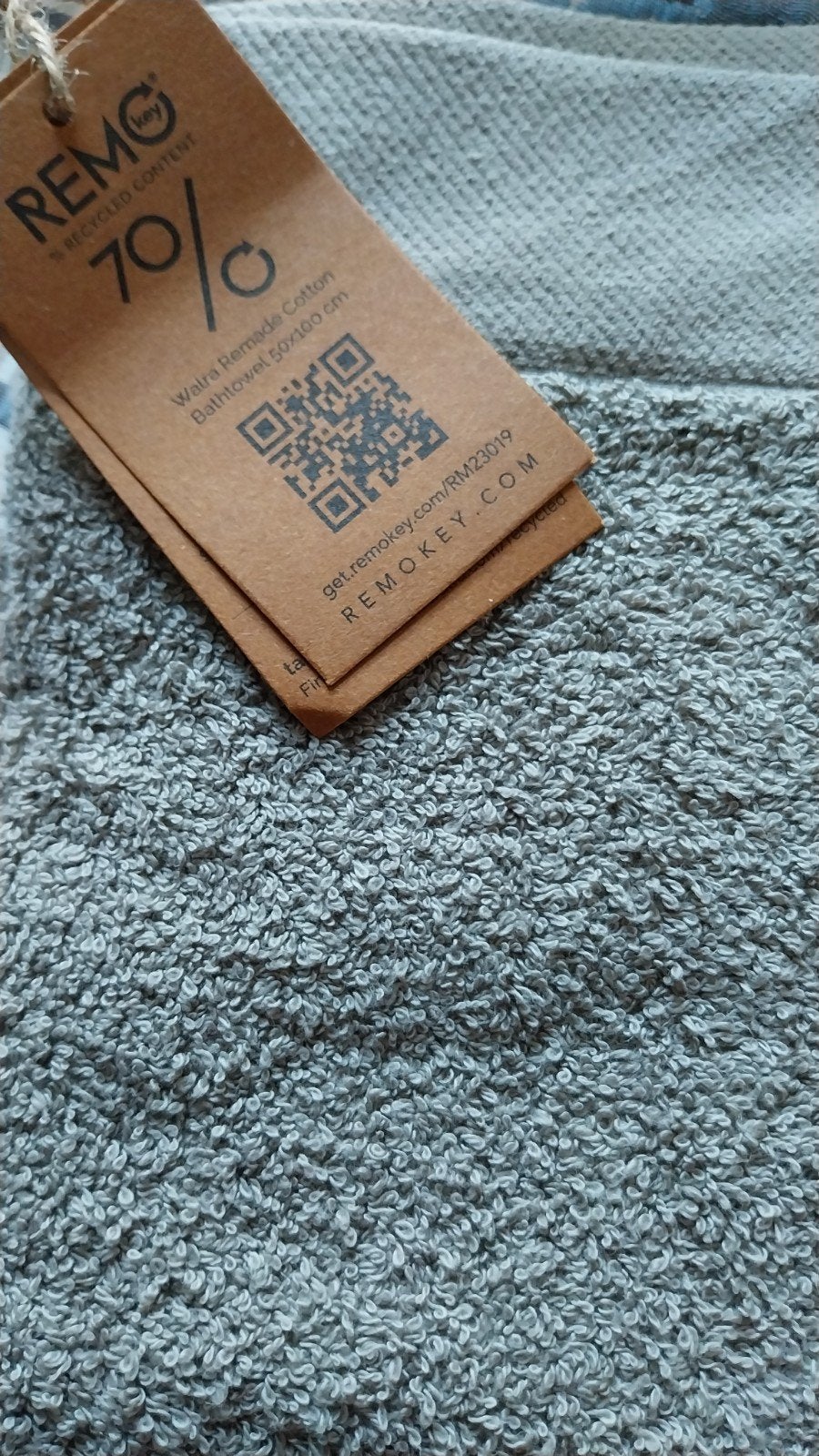 Walra Badhanddoek Taupe 50x100 cm - Nieuw met ophanglus, Ophalen of Verzenden, Nieuw, Grijs, Badlaken