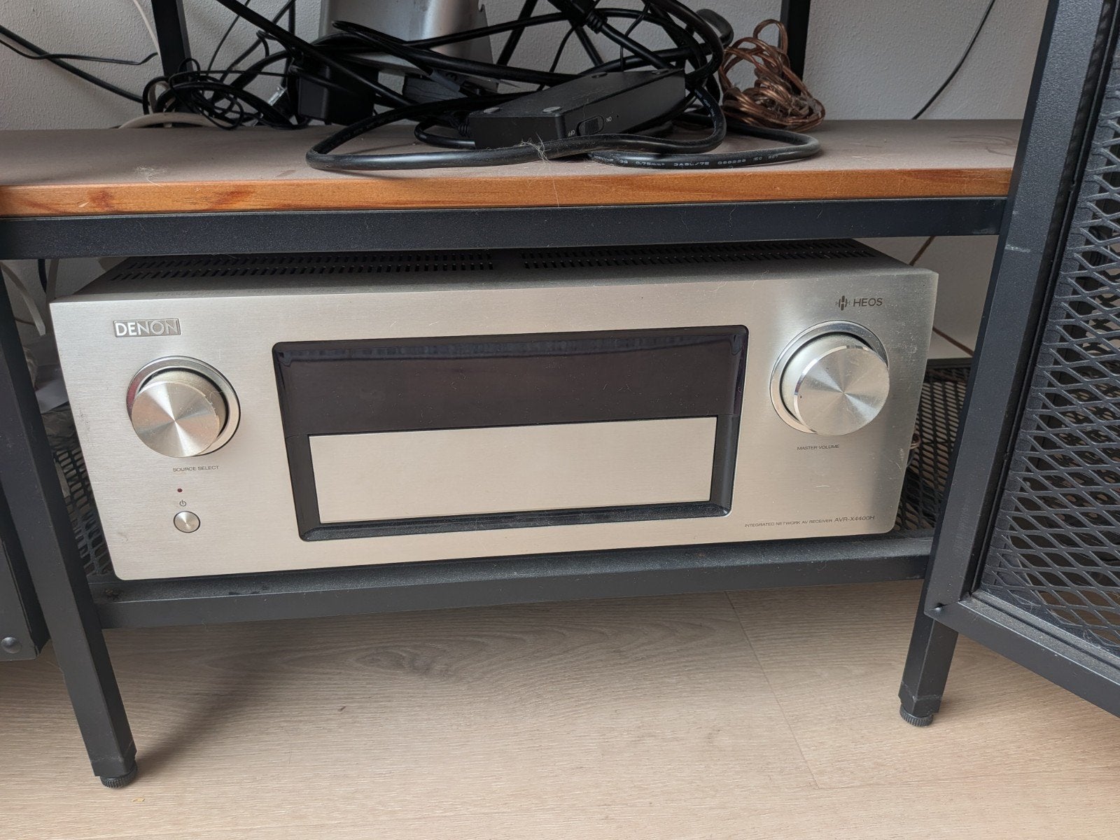 Denon AVR-X4400H versterker met 2 Elac luidsprekers, Ophalen, Denon, Zo goed als nieuw, 120 watt of meer