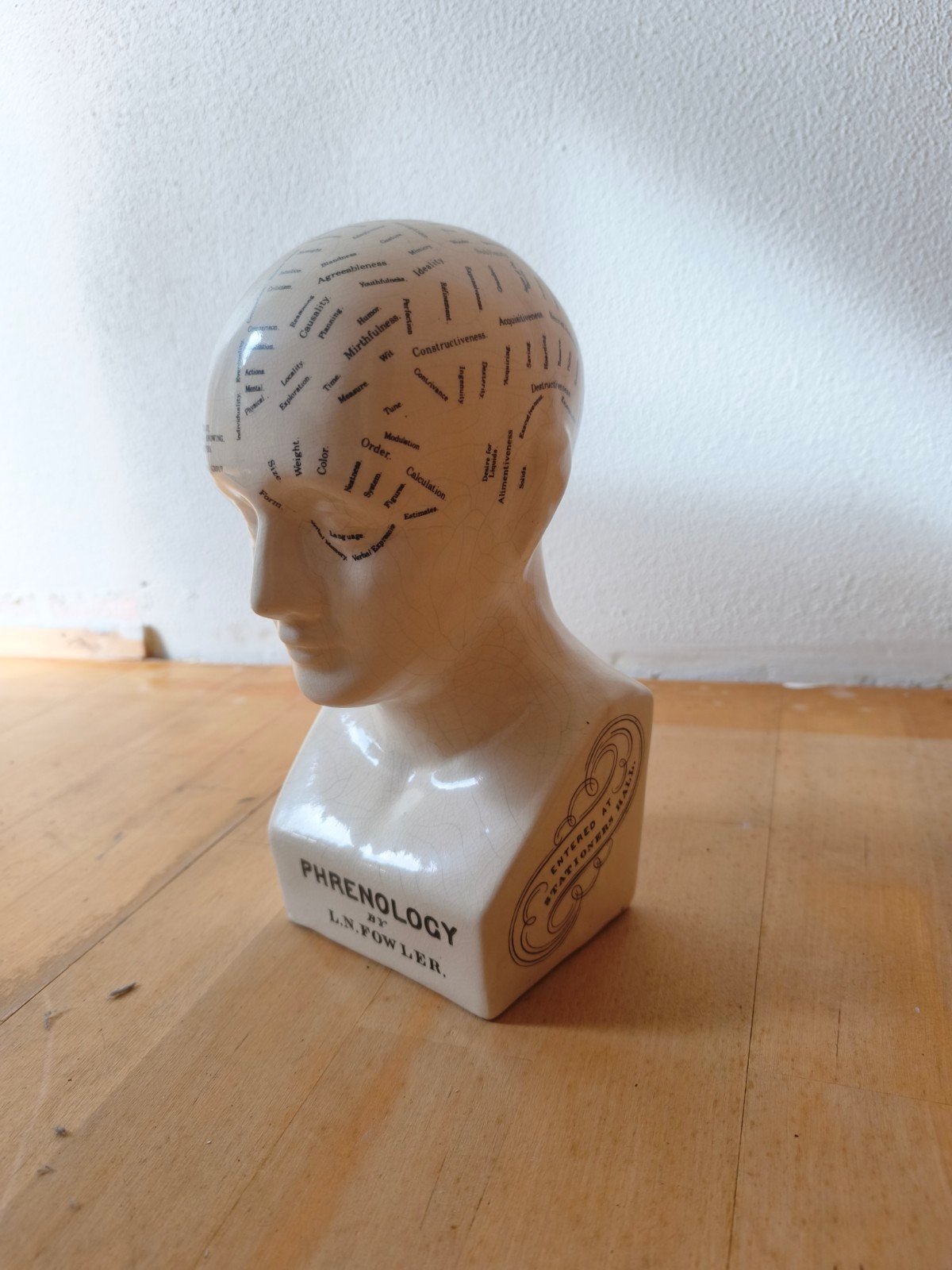 Vintage Staffordshire Phrenologie Hoofd - Made in England, Antiek en Kunst, Ophalen of Verzenden