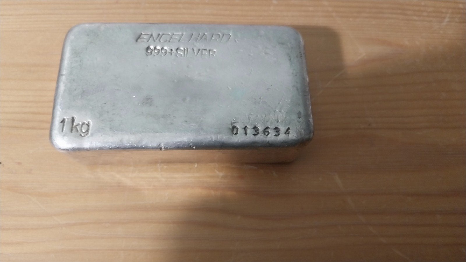 I kilo zilverbaar engelhard, Ophalen of Verzenden, Zilver