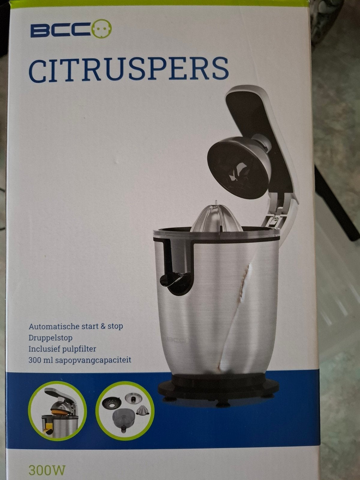 Citruspers nieuw in de doos., Minder dan 1 liter, Ophalen, Nieuw, 1 snelheid