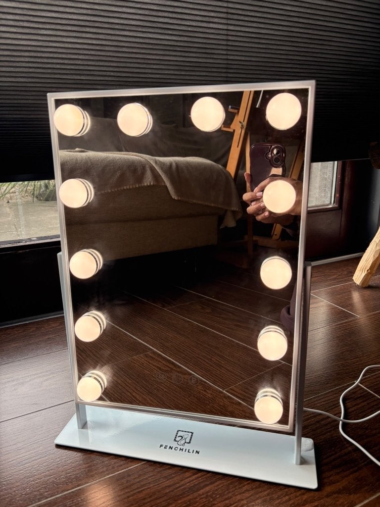 Make up spiegel 3 lichtstanden, Ophalen, Minder dan 50 cm, Gebruikt, Rond