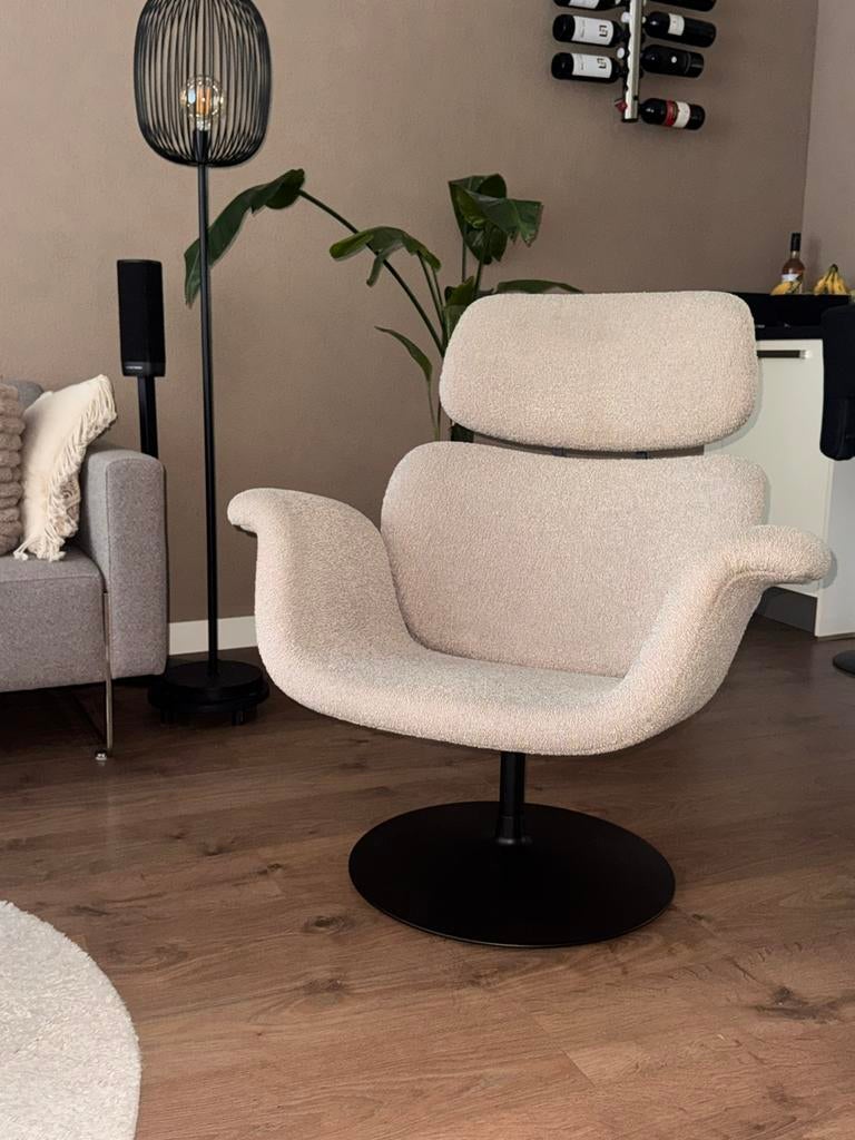 Artifort Big Tulip fauteuil F545 - Pierre Paulin, Huis en Inrichting, Fauteuils, Zo goed als nieuw, Hout, Kunststof, Metaal, Stof
